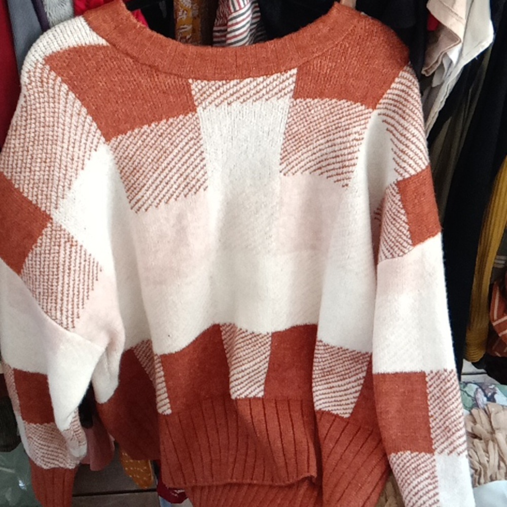 Plaid sweater